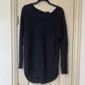 Michael Kors Black Long Sleeve sweater with gold exposed zipper